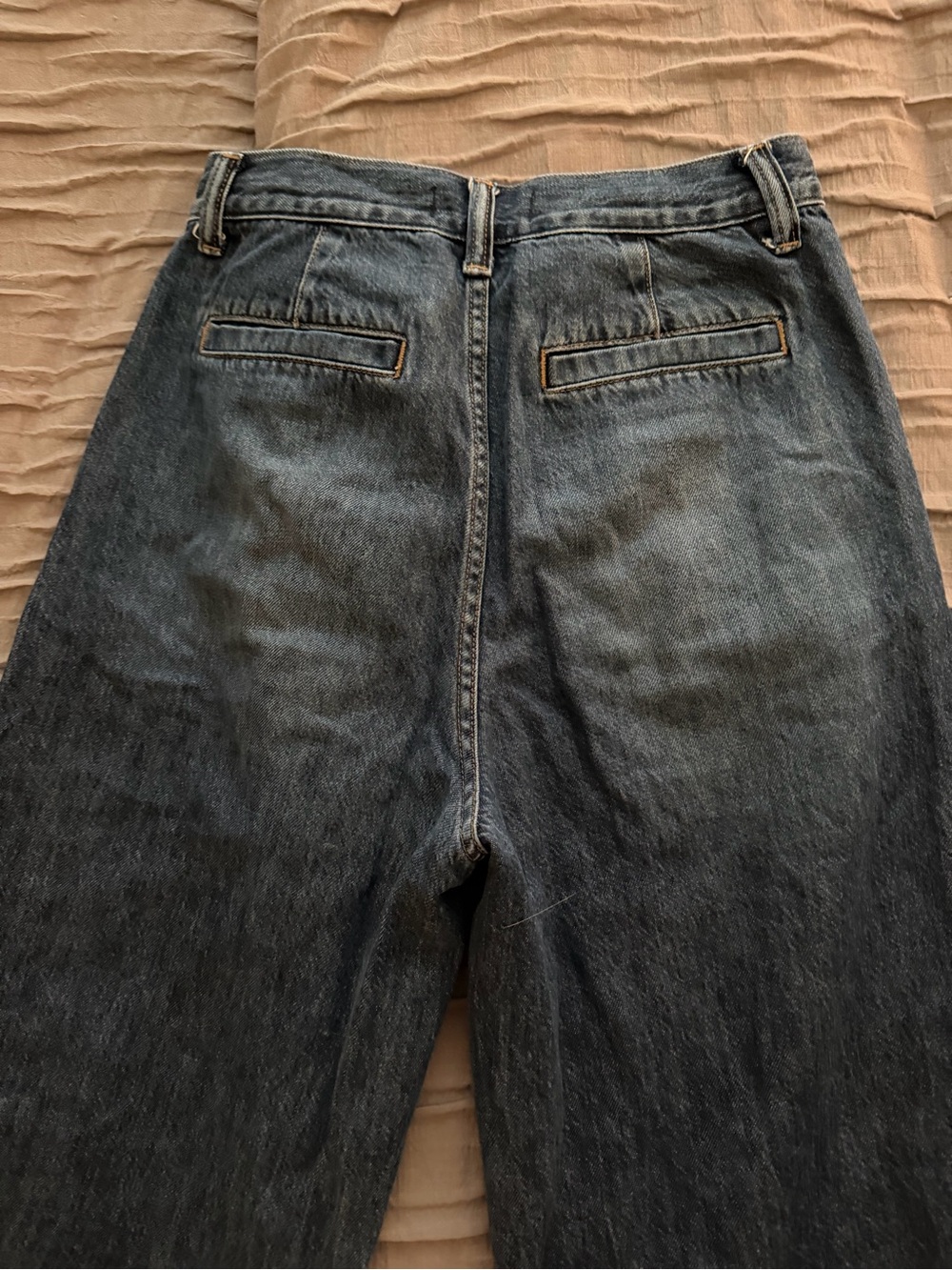Madewell Harlow Women's High-Waist Wide Leg Jeans - Dark Blue - Picture 3 of 5